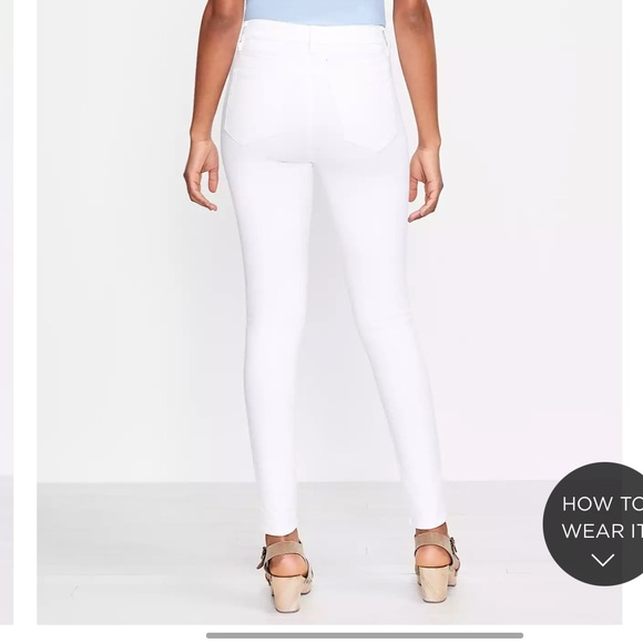 High Rise Skinny Jeans In White - Picture 2 of 3